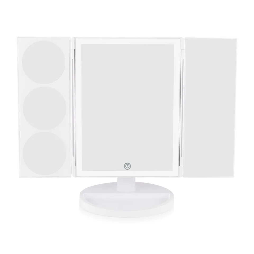 rio-kosmetikspiegel-mit-led-beleuchtung-1x-3x-5x-10x-vergr-erung-dimmbar-klappba image 1