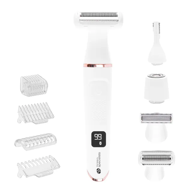 rio-4-in-1-damen-rasierer-bikini-trimmer-wei-aufladbar-ipx7-wasserdicht image 1