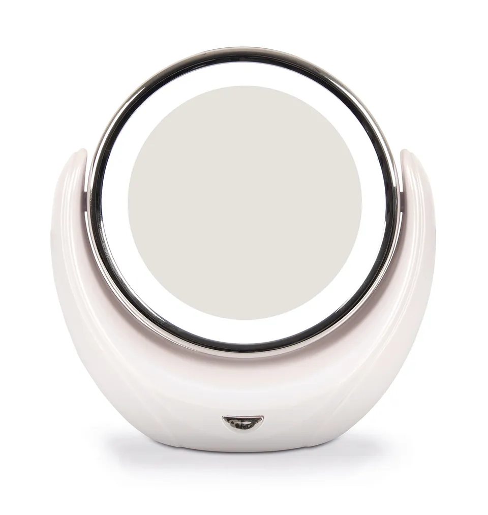 rio-make-up-standspiegel-mit-led-beleuchtung-doppelseitig-1-fach-und-5-fache-ver image 1