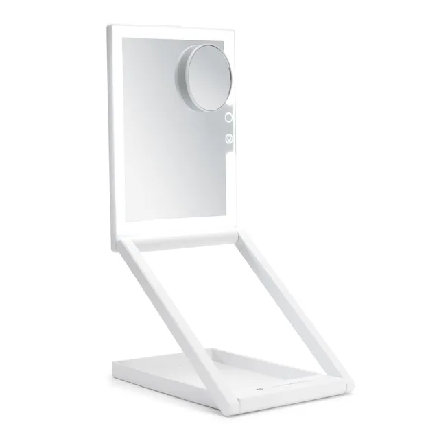 rio-home-away-led-schminkspiegel-faltbarer-make-up-spiegel-mit-10-facher-vergr-e image 1