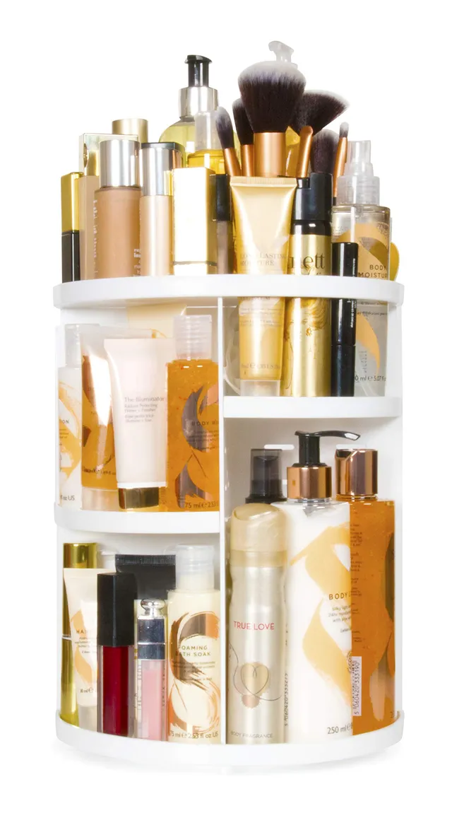 rio-make-up-kosmetik-pinsel-360-drehbarer-karussell-organizer-mit-6-verstellbare image 1