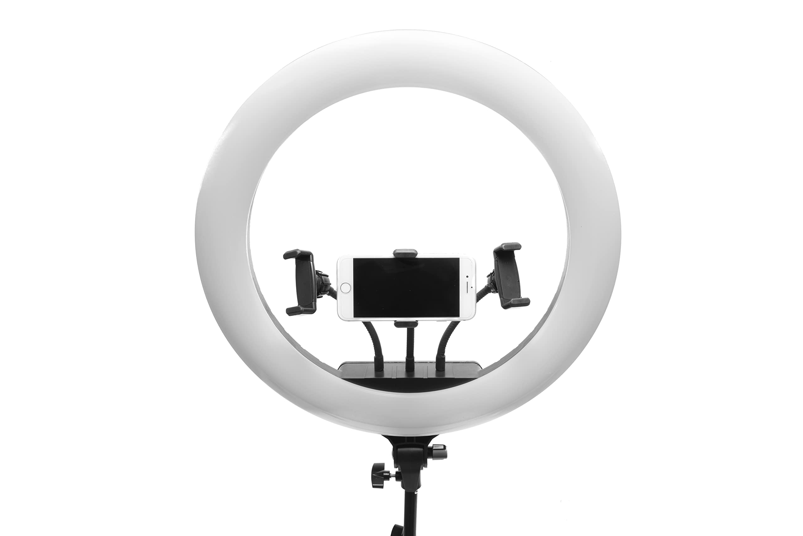 rio-45-7-cm-dimmbares-led-ringlicht-mit-stativst-nder-und-smartphone-halterung image 6