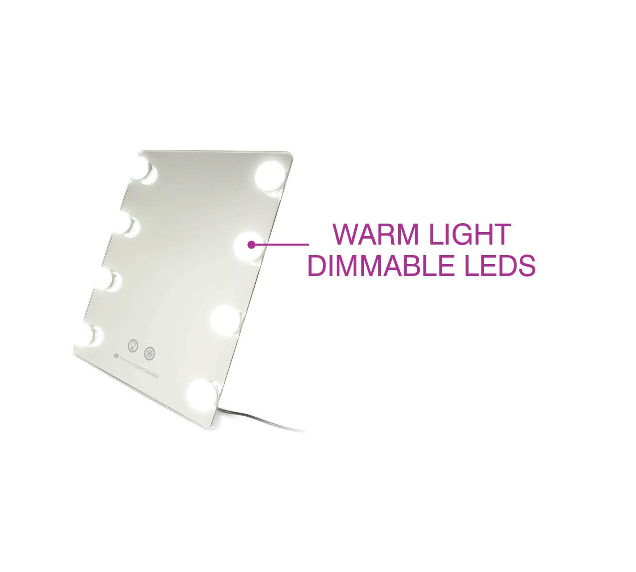 rio-hollywood-glamour-lichtspiegel-mit-8-led-lampen-2-lichtstufen-wand-oder-stan image 5