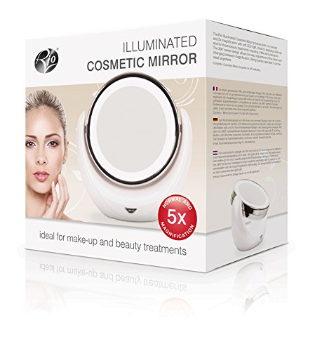 rio-make-up-standspiegel-mit-led-beleuchtung-doppelseitig-1-fach-und-5-fache-ver image 8