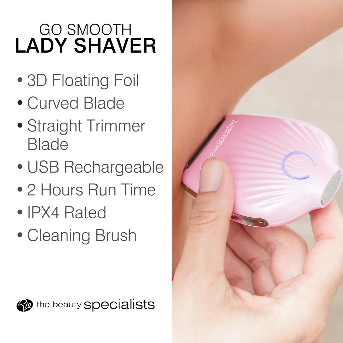 rio-go-smooth-damenrasierer-rosa-usb-wiederaufladbarer-lady-shaver-ipx4-spritzwa image 7