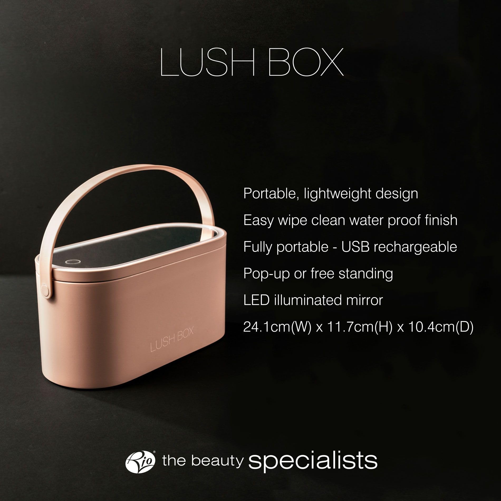 rio-lush-box-kosmetik-reiseetui-rose-mit-abnehmbarem-led-lichtspiegel-dimmbar-wi image 8