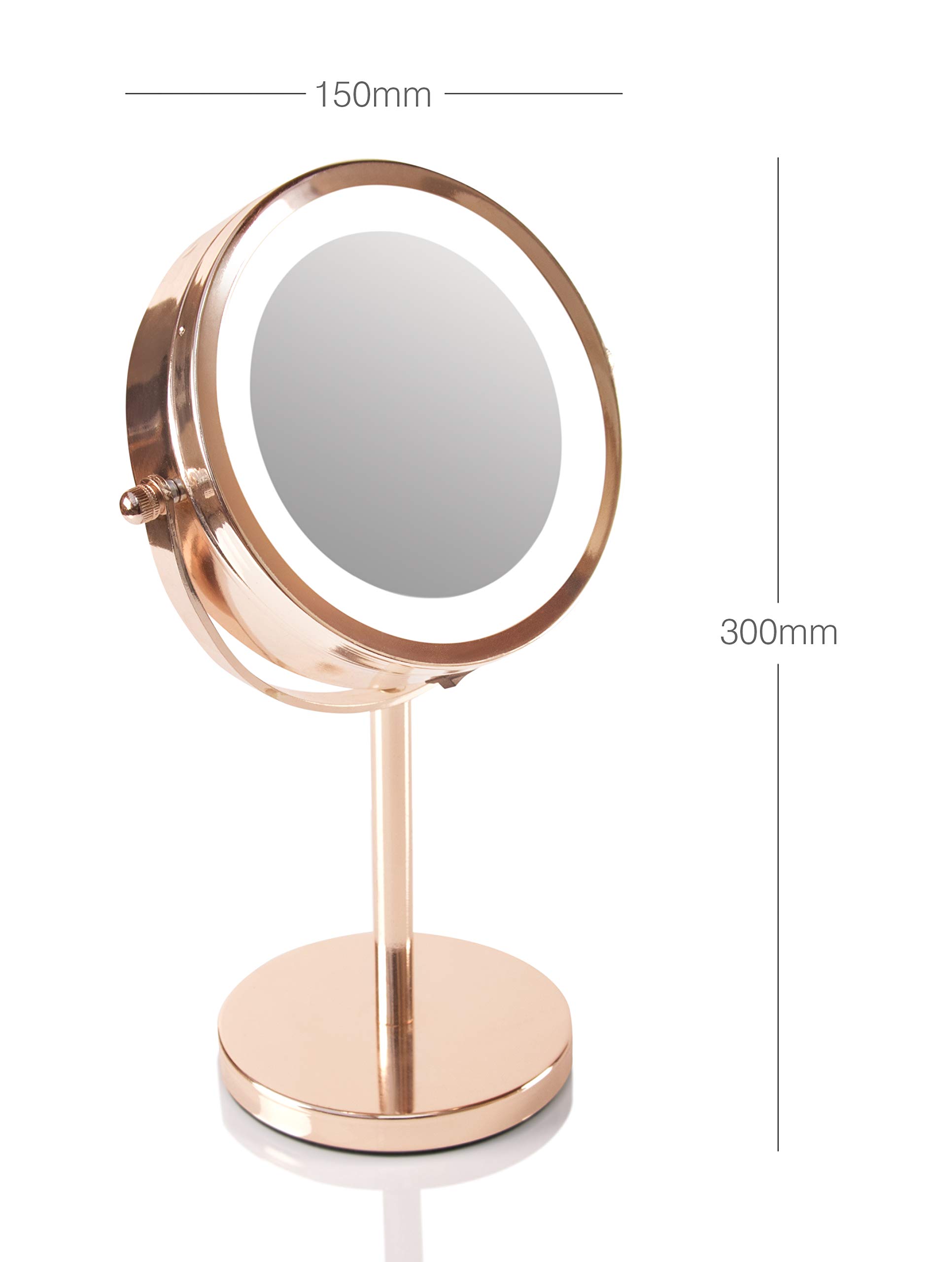 rio-kosmetikspiegel-mit-led-beleuchtung-doppelseitig-360-drehbar-1x-5x-vergr-eru image 2