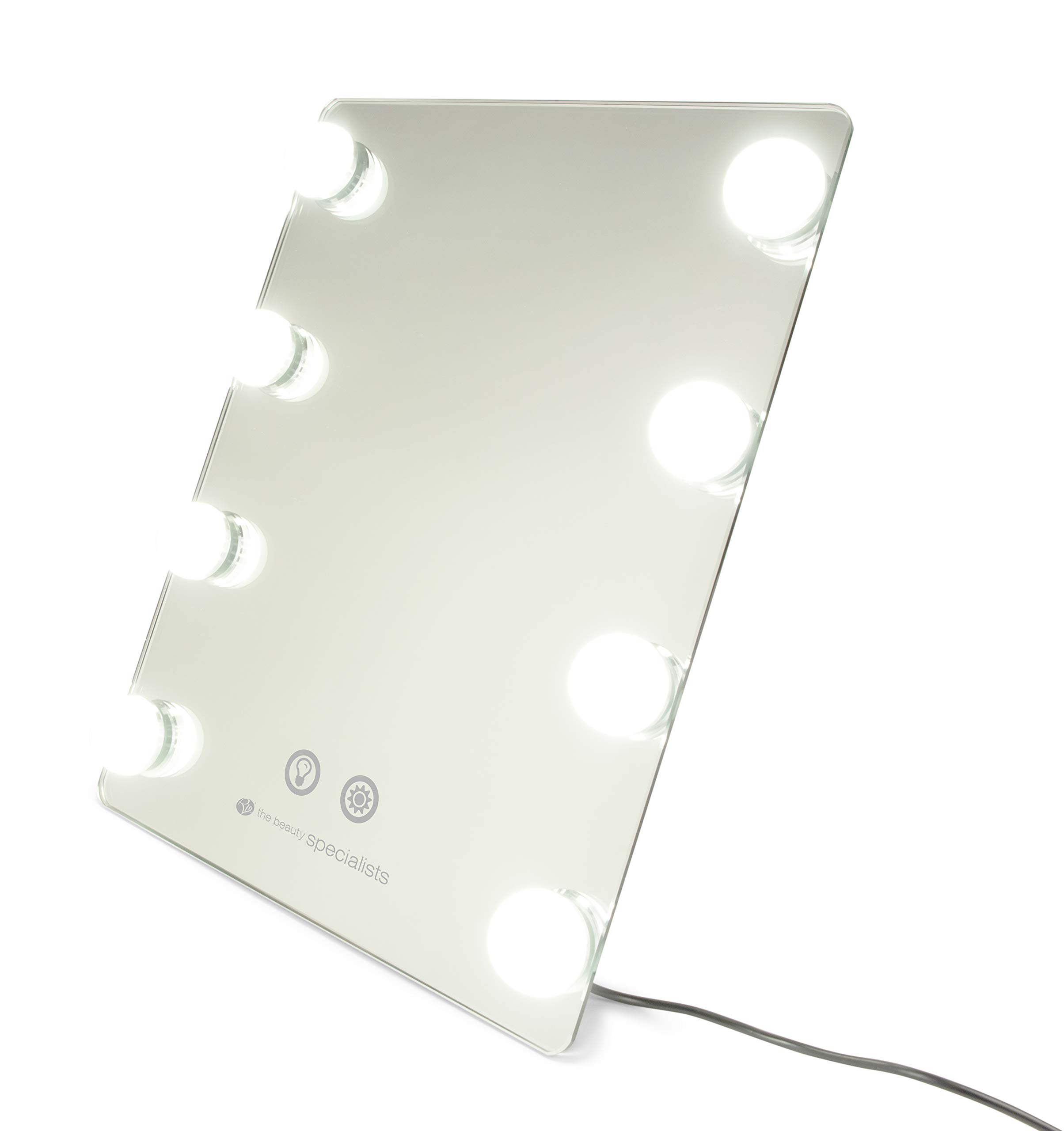 rio-hollywood-glamour-lichtspiegel-mit-8-led-lampen-2-lichtstufen-wand-oder-stan image 1