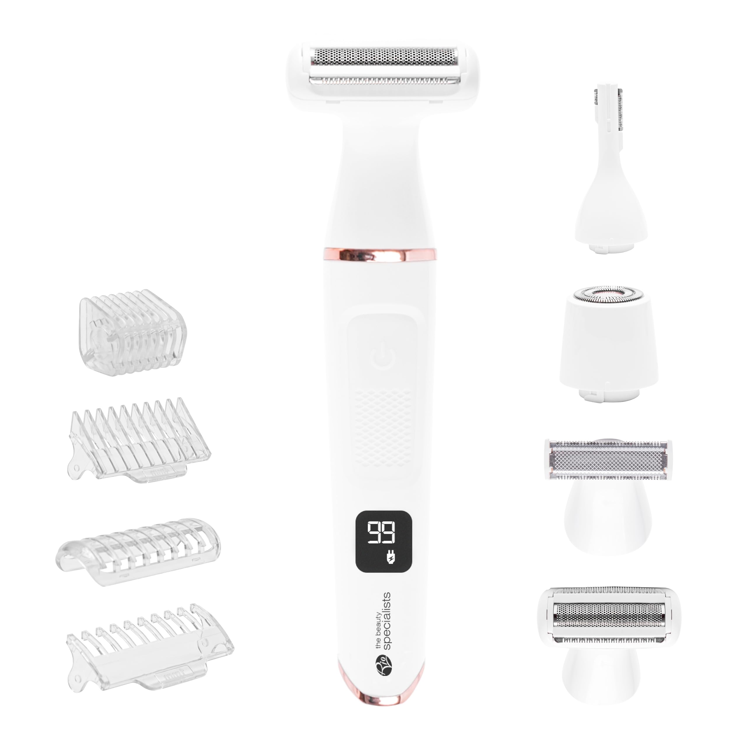 rio-4-in-1-damen-rasierer-bikini-trimmer-wei-aufladbar-ipx7-wasserdicht image 1