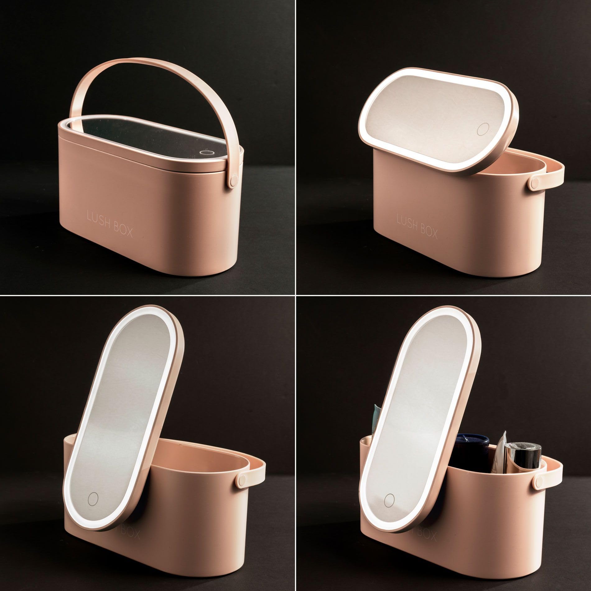 rio-lush-box-kosmetik-reiseetui-rose-mit-abnehmbarem-led-lichtspiegel-dimmbar-wi image 3