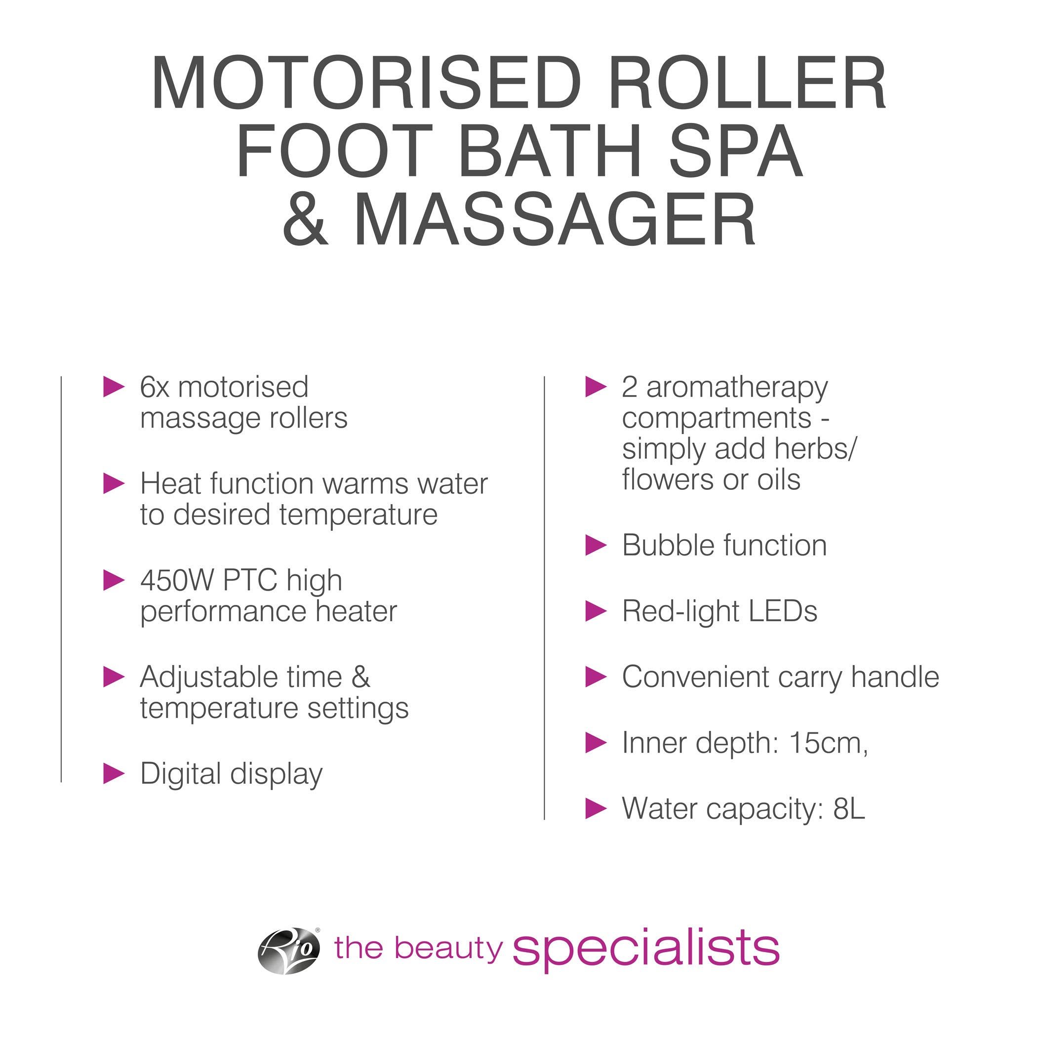 rio-fu-spa-badewanne-6-motorisierte-massagerollen-450-w-heizung-hydrotherapie-ar image 5
