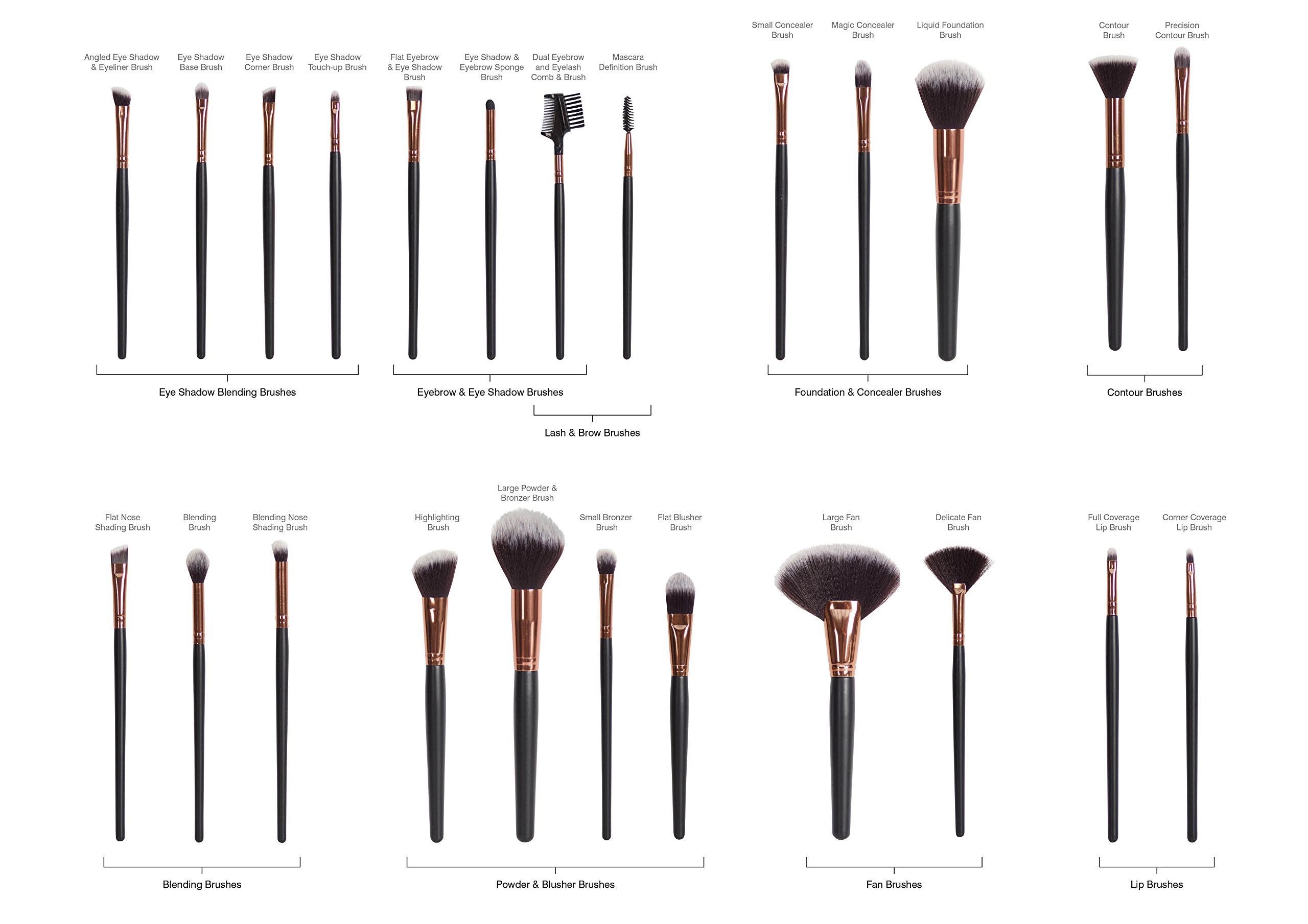 rio-professional-kosmetik-make-up-pinsel-set-24-teile-mit-kunstleder-reiseetui image 3