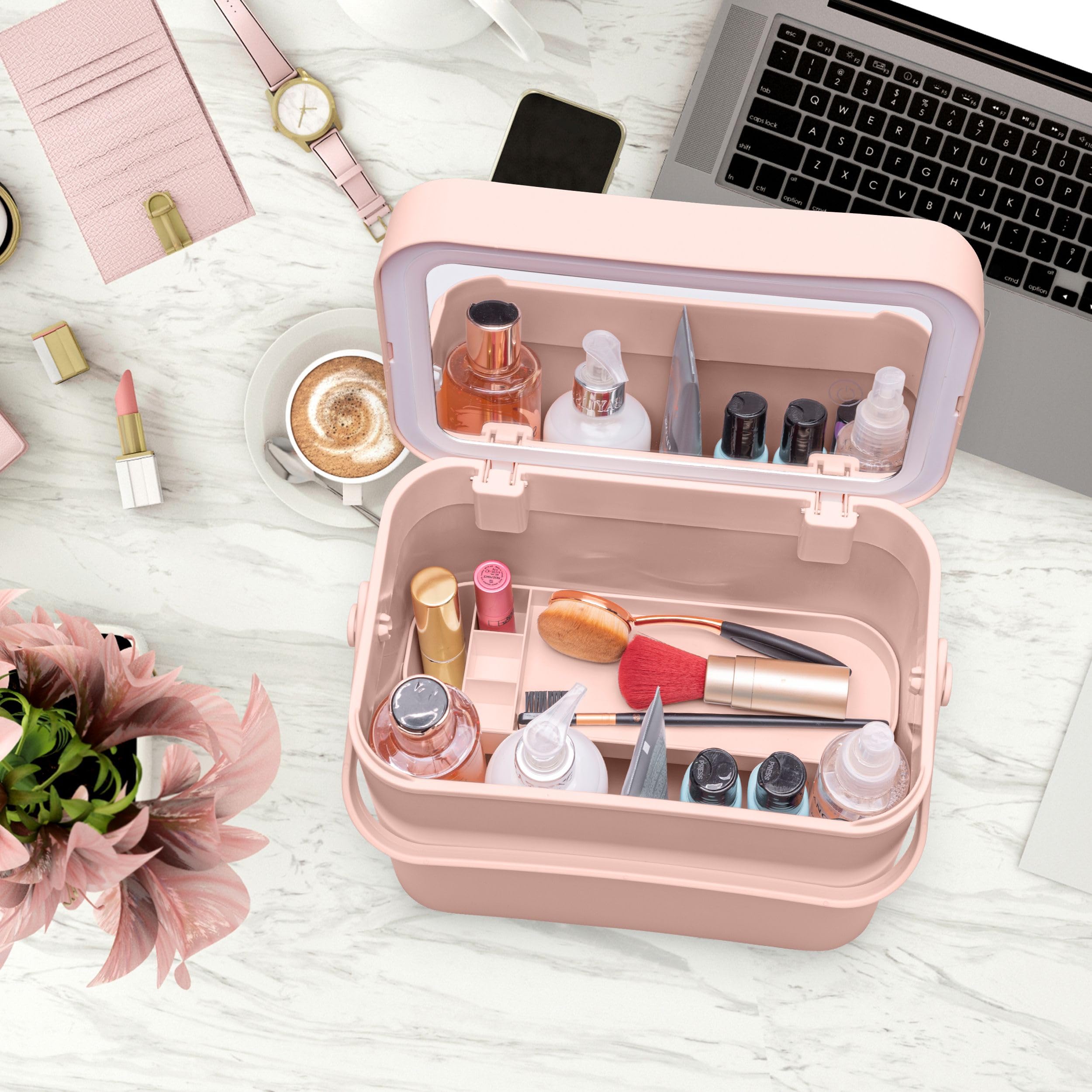 rio-kosmetikkoffer-l-rose-stilvolle-beauty-box-mit-integriertem-led-spiegel image 2