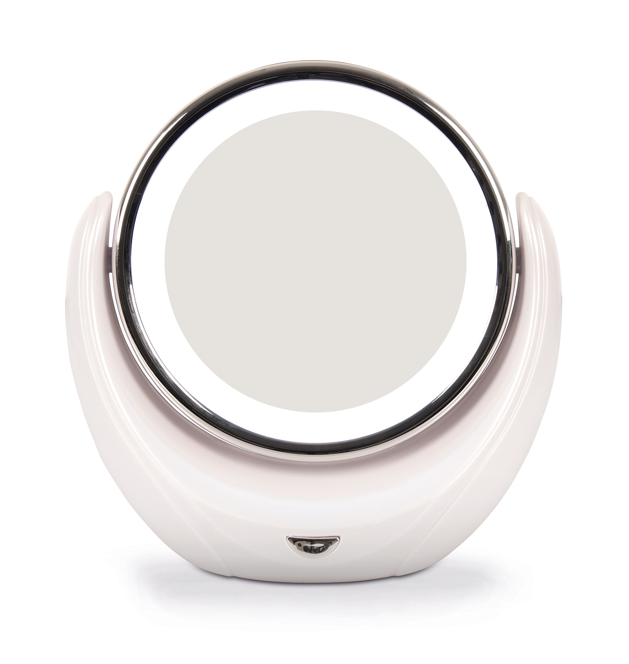 rio-make-up-standspiegel-mit-led-beleuchtung-doppelseitig-1-fach-und-5-fache-ver image 1