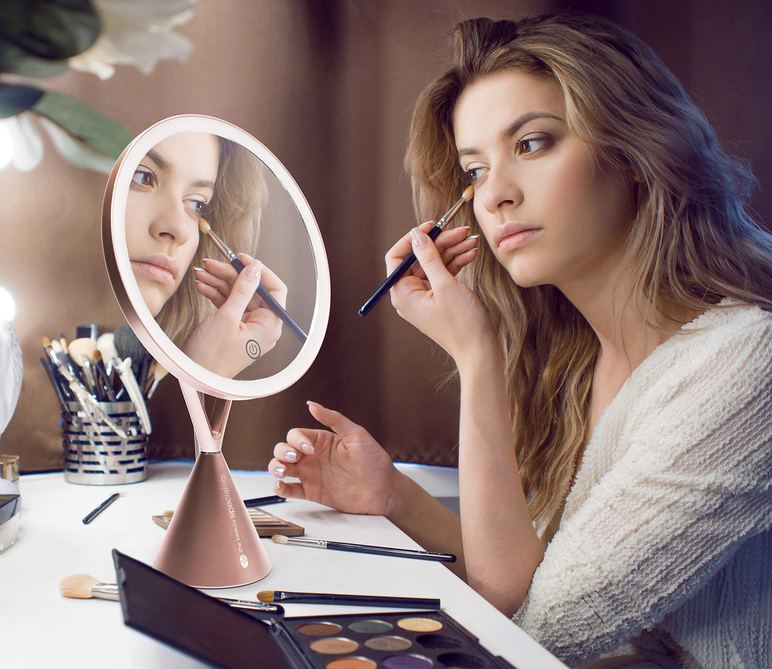 rio-make-up-spiegel-mit-led-lichtring-1-fach-und-abnehmbarem-5-fach-vergr-erungs image 3